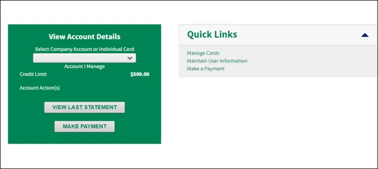 Desktop - Company account view