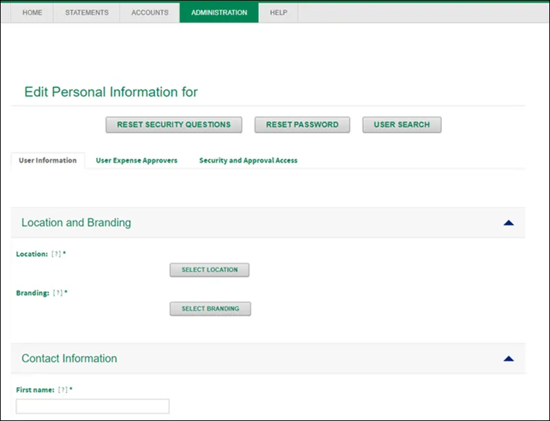 Top navigation Administration menu - 2