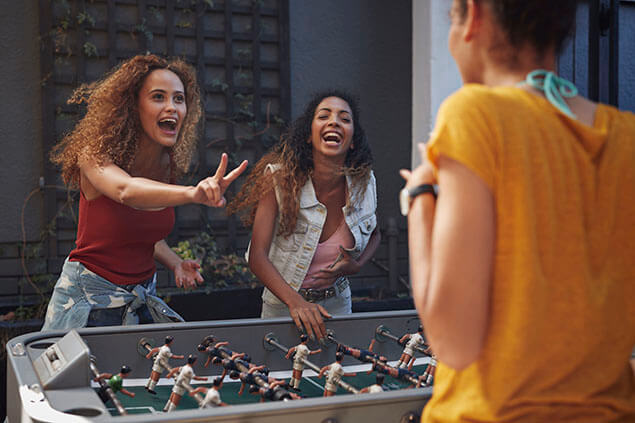 Students playing games