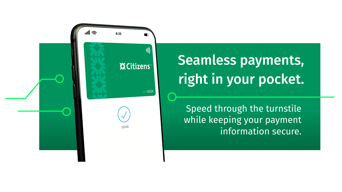 Seamless payments right in your pocket - speed through the turnstile while keeping your payment information secure