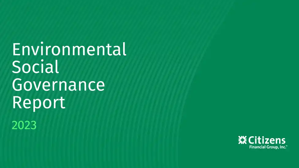 Citizens Financial Group Inc. Environmental Social Governance Report