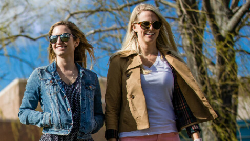 Mother and daughter college visit