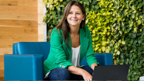woman sitting in chair