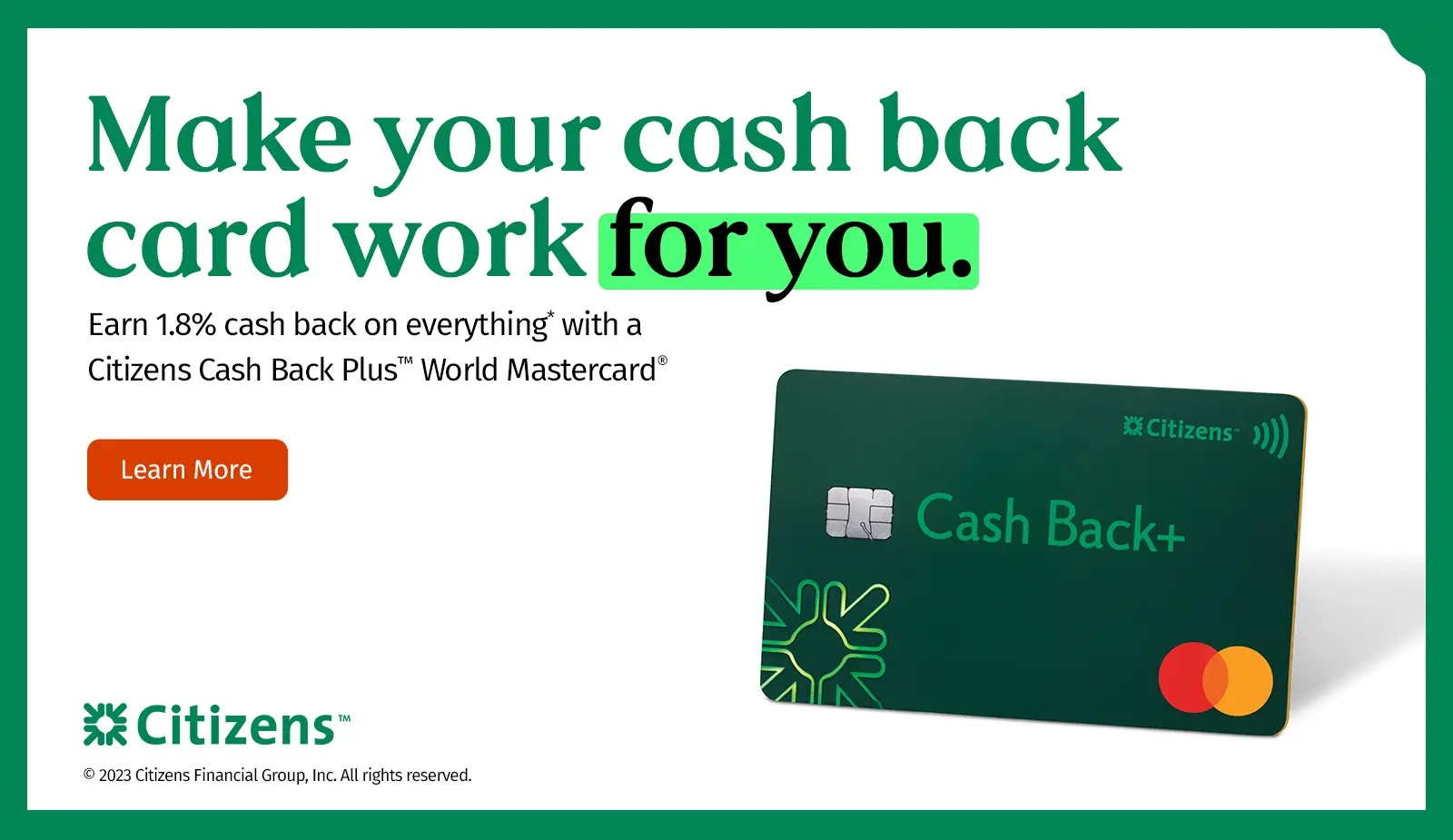 Make your cash back card work for you credit card image