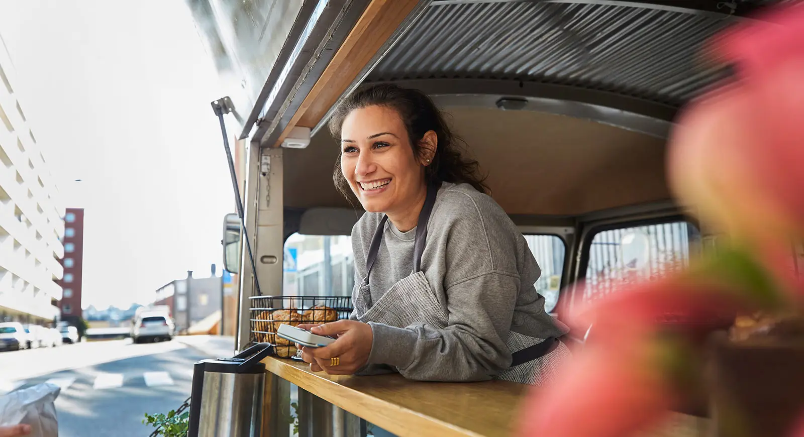 woman at food truck