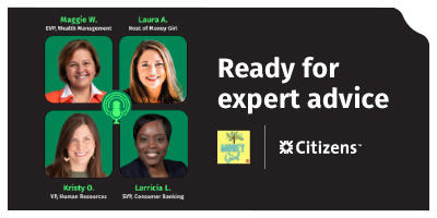 Image of 4 women financial experts displayed in profile squares