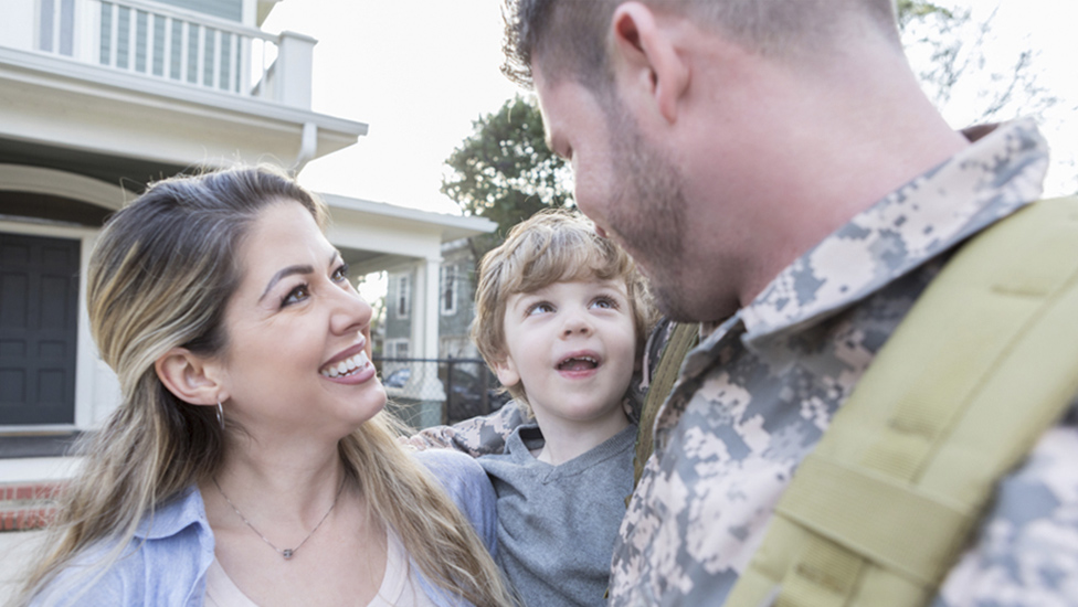 image of veteran family