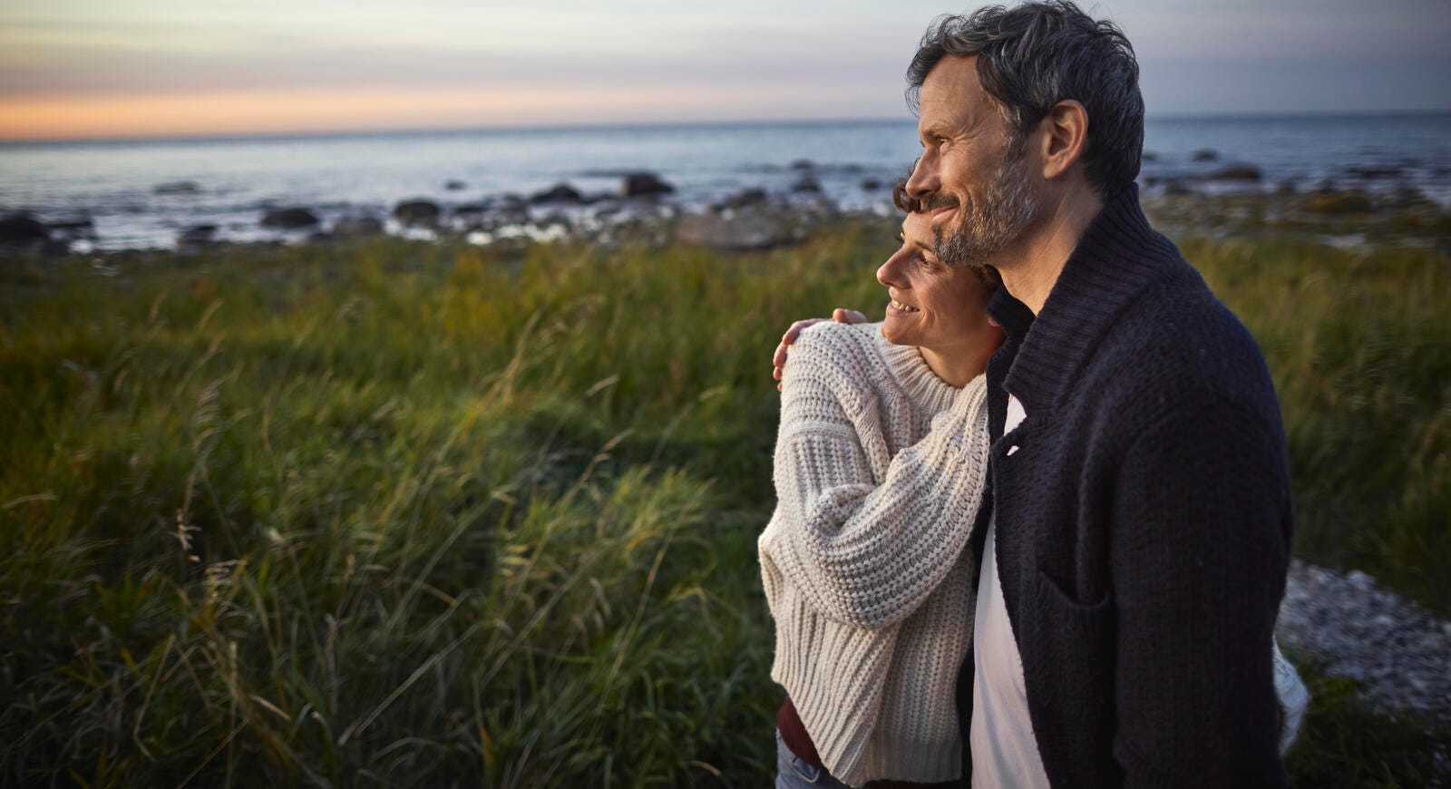 couple looking at sunset