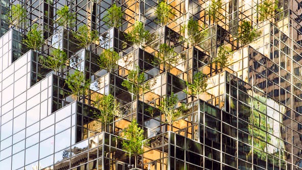 Mirrored Skyscraper