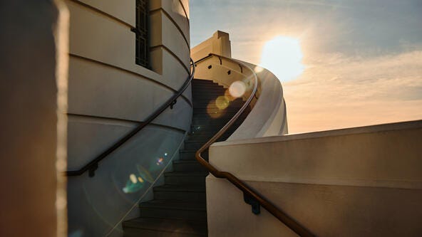 Image of curved stairs of building