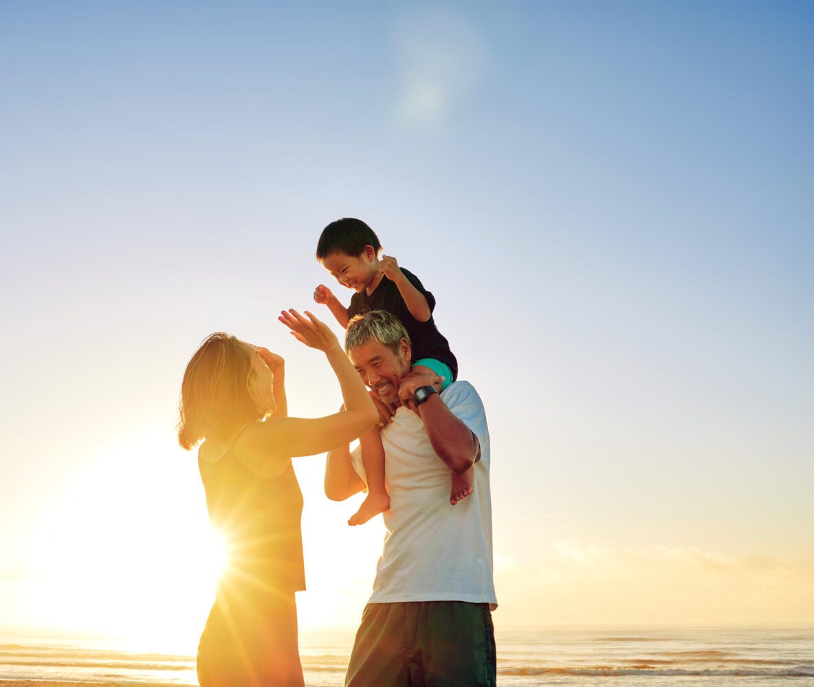 Child swinging personal banking
