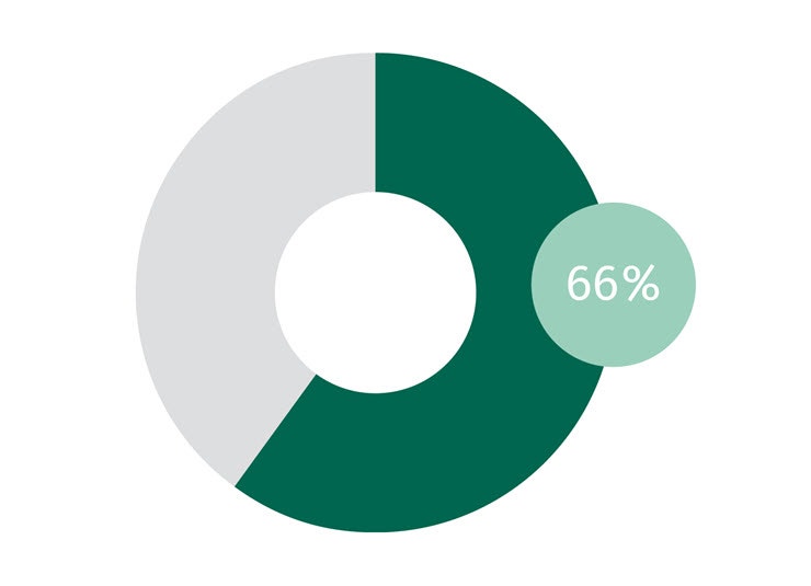Graph displaying 66% of insight-driven companies are expected to grow by 10% or more in 2024.