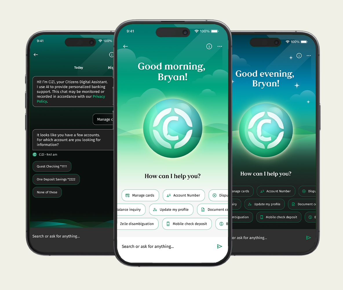 Cizi - our digital banking assistant can help with your everyday banking needs