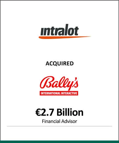 Citizens serves as financial advisor to Bally’s Corporation on its sale of Bally’s International Interactive to Intralot