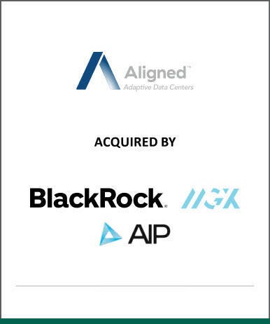 Citizens advised Aligned Data Centers on its acquisition by BlackRock, MGX and AIP
